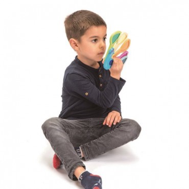 Drewniana zabawka, Poznajemy kolory - paw z kolorowymi szybkami Tender Leaf Toys - 4
