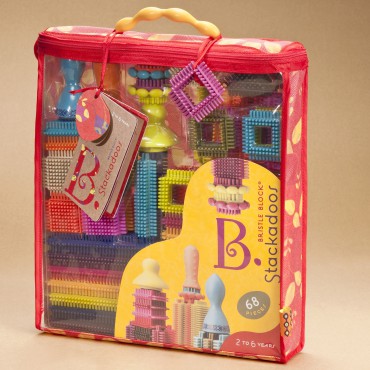 Bristle Block Stackadoos – klocki jeżyki w torbie B.Toys - 2