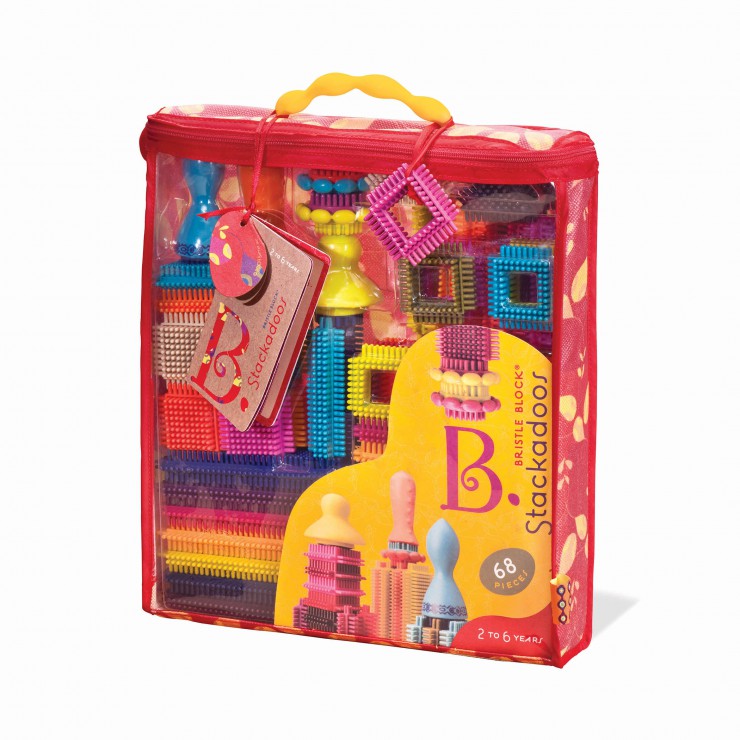 Bristle Block Stackadoos – klocki jeżyki w torbie B.Toys - 1