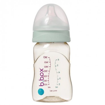 Butelka ze smoczkiem do karmienia niemowląt wykonana z PPSU 180 ml Sage b.box