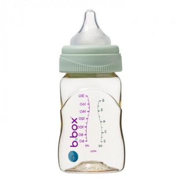 Butelka ze smoczkiem do karmienia niemowląt wykonana z PPSU 180 ml Sage b.box