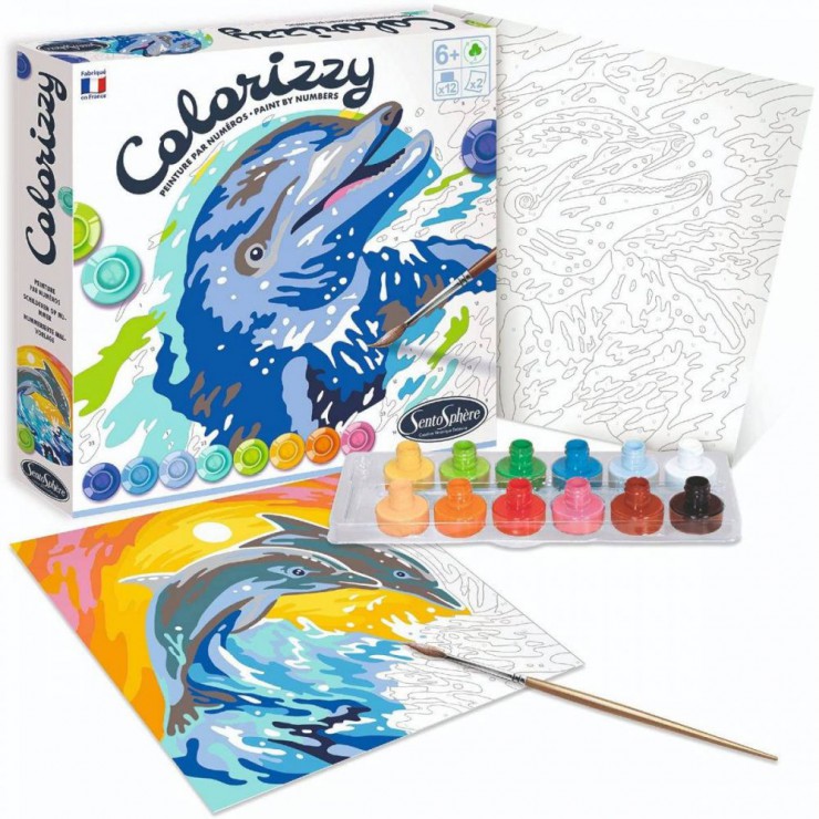 Colorizzy Delfiny malowanie po numerach SentoSphere - 1