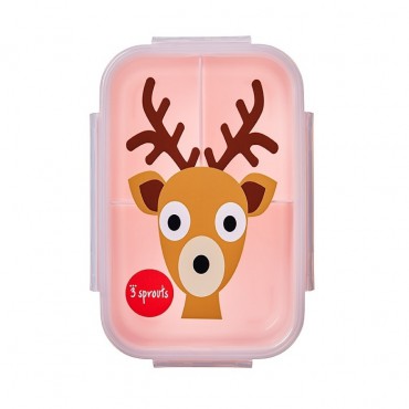 Lunchbox Bento Jeleń Pink 3 Sprouts
