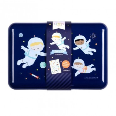 Śniadaniówka Lunchbox Astronauta z naklejkami A Little Lovely Company