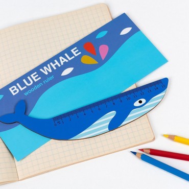 Drewniana linijka Płetwal błękitny Rex London - 1