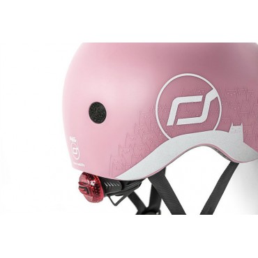 SCOOTANDRIDE Kask z odblaskami XXS-S dla dzieci 1-5 lat Rose Cat - 3