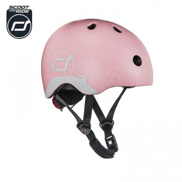 SCOOTANDRIDE Kask z odblaskami XXS-S dla dzieci 1-5 lat Rose Cat - 2