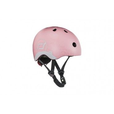 SCOOTANDRIDE Kask z odblaskami XXS-S dla dzieci 1-5 lat Rose Cat - 5