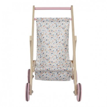 Drewniany wózek dla lalek Spring flowers Little Dutch