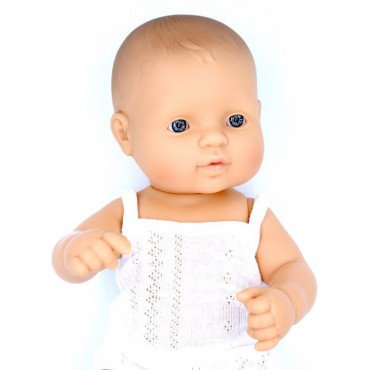 Lalka dziewczynka Europejka 32cm + Ubranko Miniland Baby