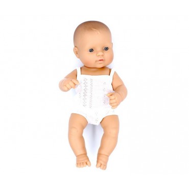Lalka dziewczynka Europejka 32cm + Ubranko Miniland Baby
