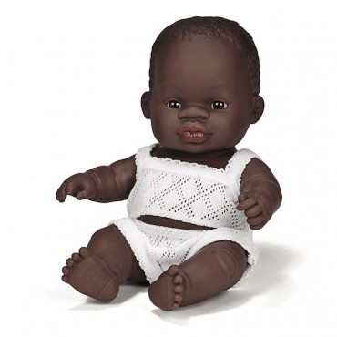 Lalka dziewczynka Afrykanka 21cm Miniland Baby - 1