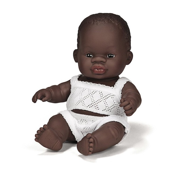 Lalka dziewczynka Afrykanka 21cm Miniland Baby - 1