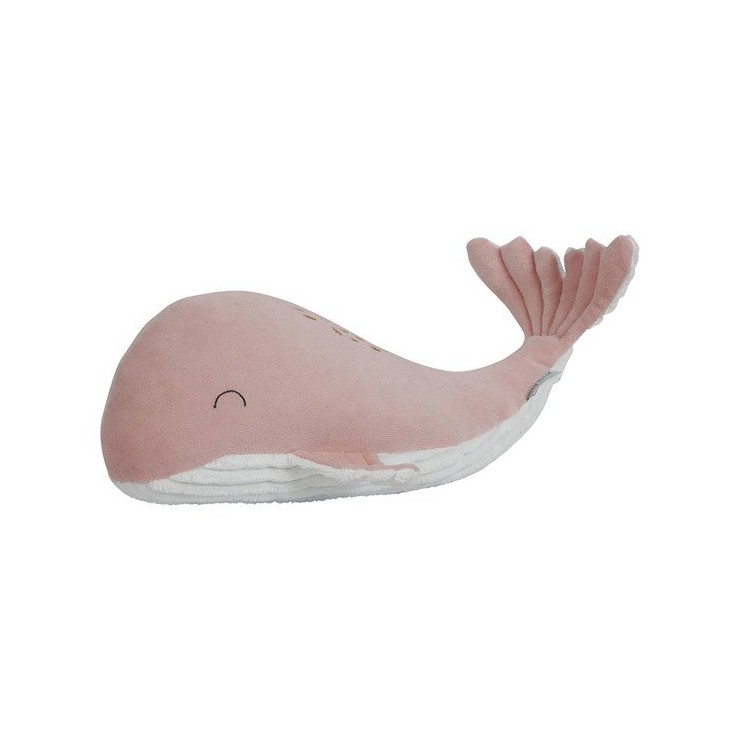 Przytulanka Wieloryb 40cm Ocean Róż Little Dutch - 1