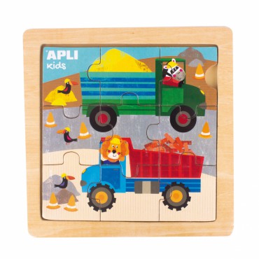 Drewniane puzzle - Ciężarówka 3+ Apli Kids