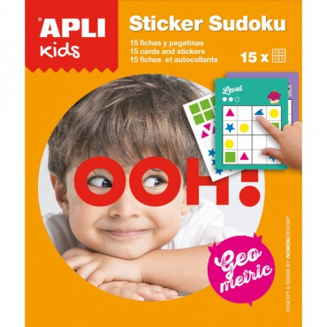 Gra podróżna z naklejkami Sudoku kształty Apli Kids