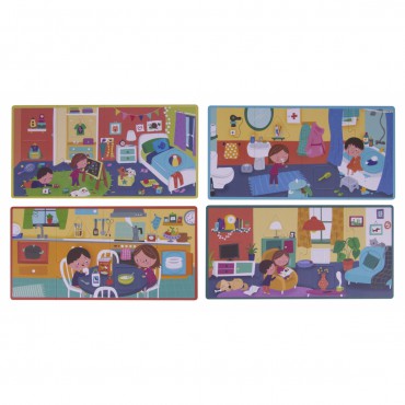 Puzzle 4 układanki - W domu 3+ Apli Kids