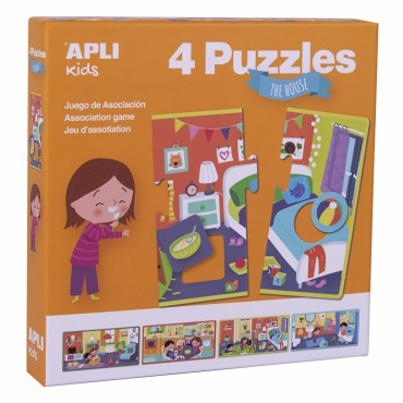 Puzzle 4 układanki - W domu 3+ Apli Kids
