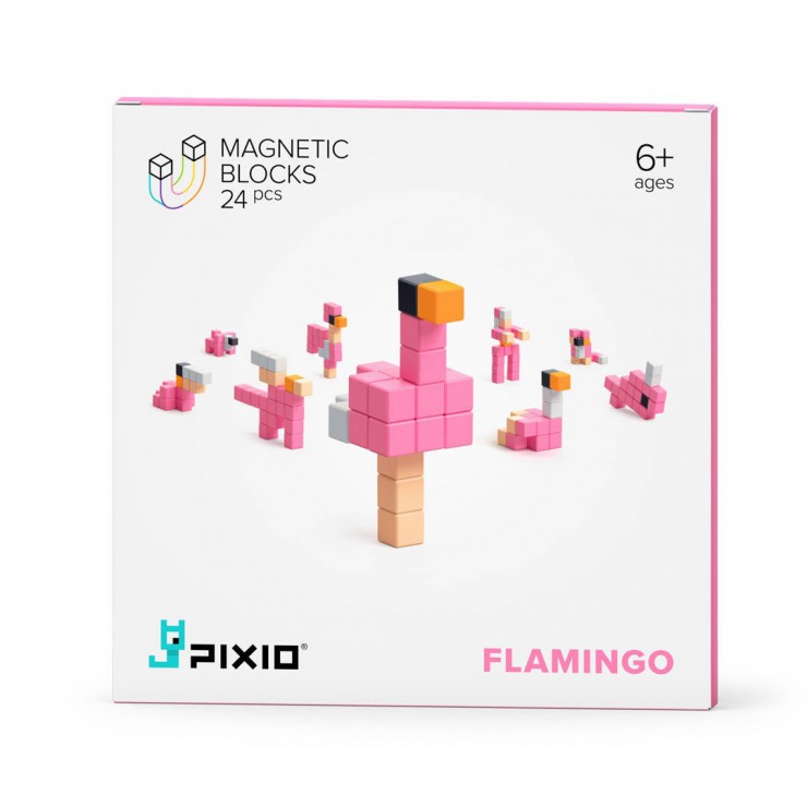 Klocki magnetyczne Pixio 24 Flamingo Story Series