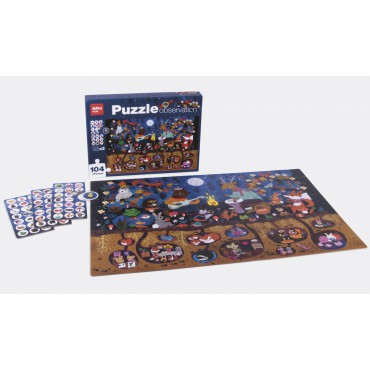 Puzzle obserwacyjne - Las 104 el. 5+ Apli Kids