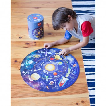 Puzzle okrągłe w tubie - Układ Słoneczny 5+ Apli Kids