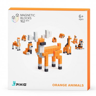 Klocki magnetyczne Pixio Orange Animals Story Series