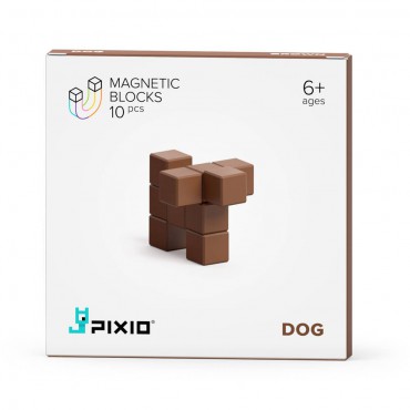 Klocki magnetyczne Pixio Brown Dog 10 Color Series