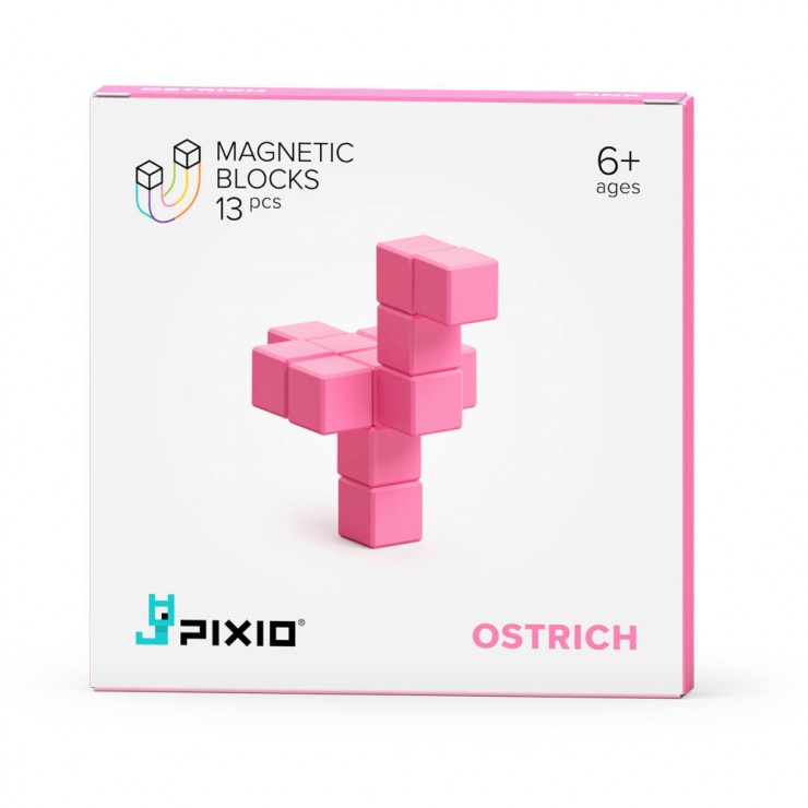 Klocki magnetyczne Pixio Pink Ostrich 13 Color Series
