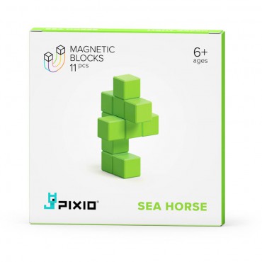 Klocki magnetyczne Pixio Light Green Sea Horse 11 Color Series