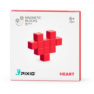 Klocki magnetyczne Pixio Red Heart 11 Color Series