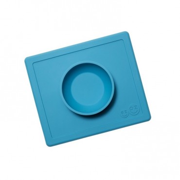 EZPZ Silikonowa miseczka z podkładką 2w1 Happy Bowl niebieska