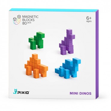 Klocki magnetyczne Pixio Mini Dinos 80 Story Series