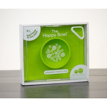 EZPZ Silikonowa miseczka z podkładką 2w1 Happy Bowl zielona