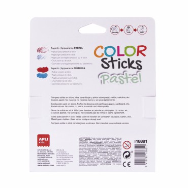 Farby w kredce - 6 pastelowych kolorów Apli Kids - 3