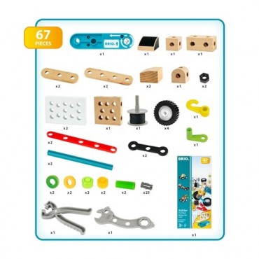 Builder Zestaw z Silniczkiem Pull Back 67 el. BRIO - 4