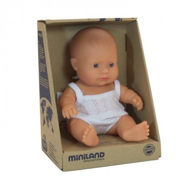 Lalka dziewczynka Europejka 21cm Miniland Baby - 1