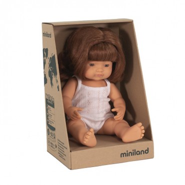 Lalka dziewczynka Europejka Rude włosy 38cm Miniland Doll - 1