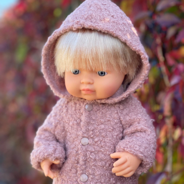 Wełniana kurtka Brudny Róż 38 cm dla lalek Miniland - 1