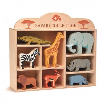Drewniane figurki do zabawy - zwierzęta Safari Tender Leaf Toys - 1