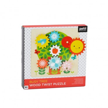 Drewniane Ruchome Puzzle dla Dziecka Drzewo Petit Collage - 2