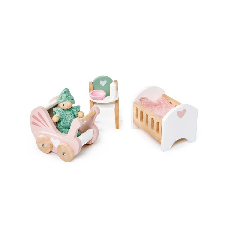 Drewniane meble do domku dla lalek - mebelki dla niemowlaka Tender Leaf Toys - 1