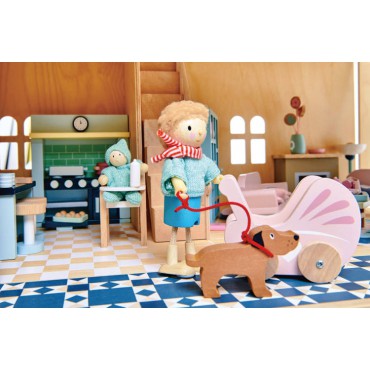 Drewniane meble do domku dla lalek - mebelki dla niemowlaka Tender Leaf Toys - 4