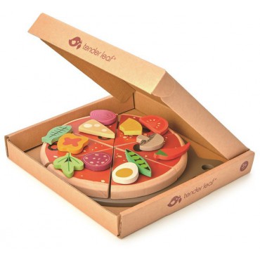 Drewniana pizza z dodatkami na rzepy Tender Leaf Toys - 2