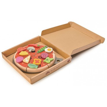 Drewniana pizza z dodatkami na rzepy Tender Leaf Toys - 9