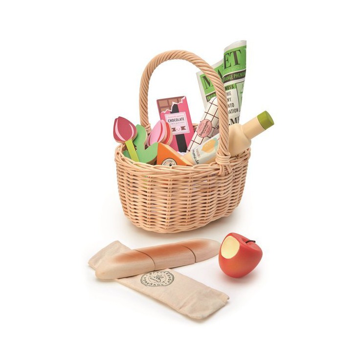 Wiklinowy koszyk z zestawem piknikowym Tender Leaf Toys - 2