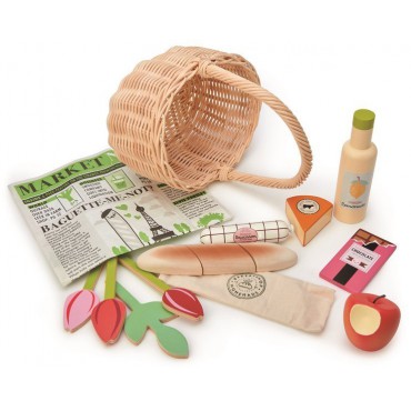 Wiklinowy koszyk z zestawem piknikowym Tender Leaf Toys - 4