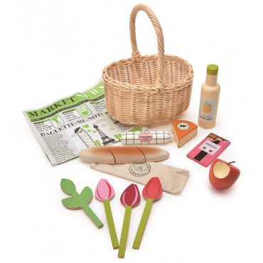 Wiklinowy koszyk z zestawem piknikowym Tender Leaf Toys - 5