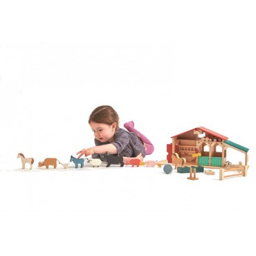 Drewniane figurki do zabawy - farma z zwierzątkami Tender Leaf Toys - 7