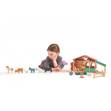 Drewniane figurki do zabawy - farma z zwierzątkami Tender Leaf Toys - 8