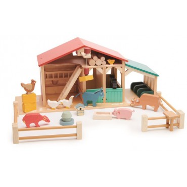 Drewniane figurki do zabawy - farma z zwierzątkami Tender Leaf Toys - 2